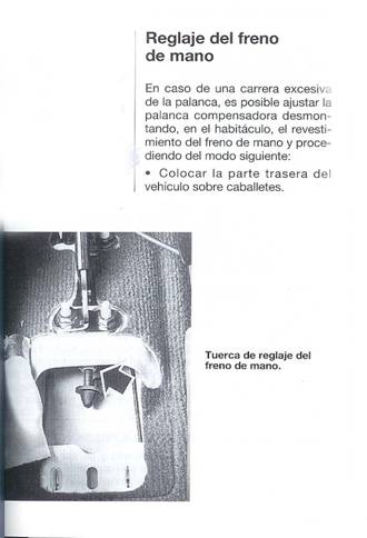 Regulación freno de mano